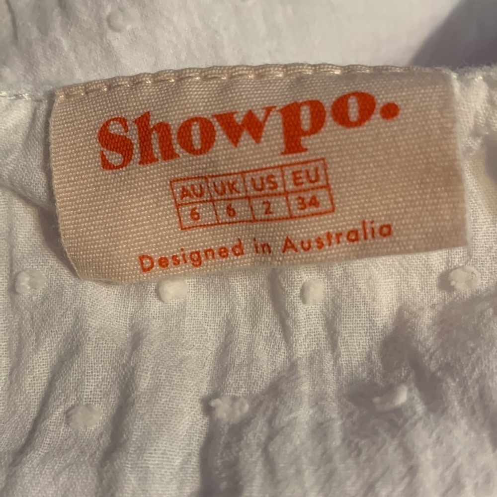 Showpo Women’s White Swiss Dot Mini Wrap Skirt Si… - image 5